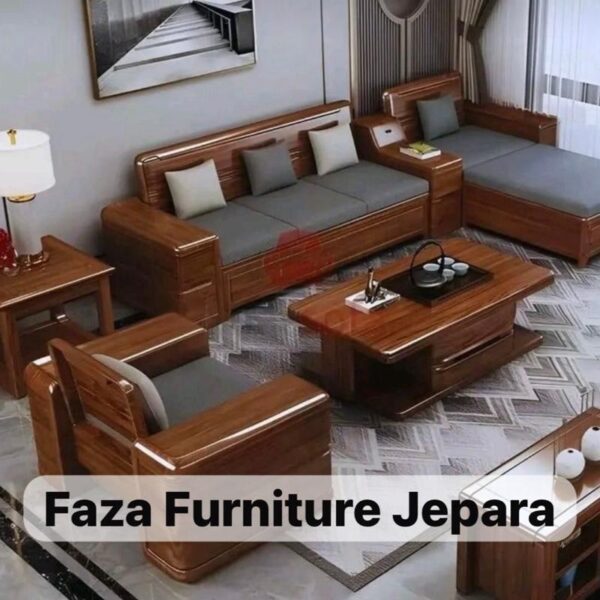 Kursi Tamu Sadewa – Minimalis Modern Full Kayu Jati TPK Pilihan