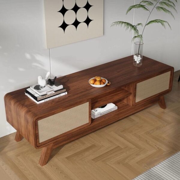 Bufet TV Retro Minimalis – Full Kayu Jati, Desain Custom Sesuai Ruangan - Gambar 2